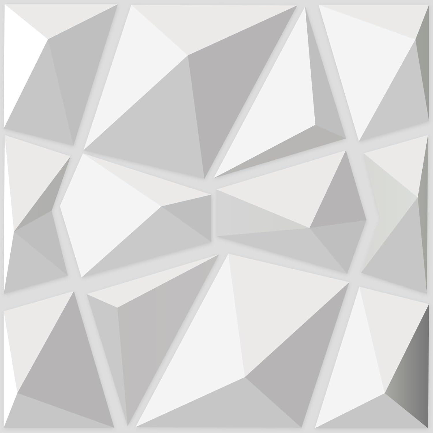 Art3d Decorative 3D Wall Panels in Diamond Design, 11.8"x11.8" Matt White (33 Pack)