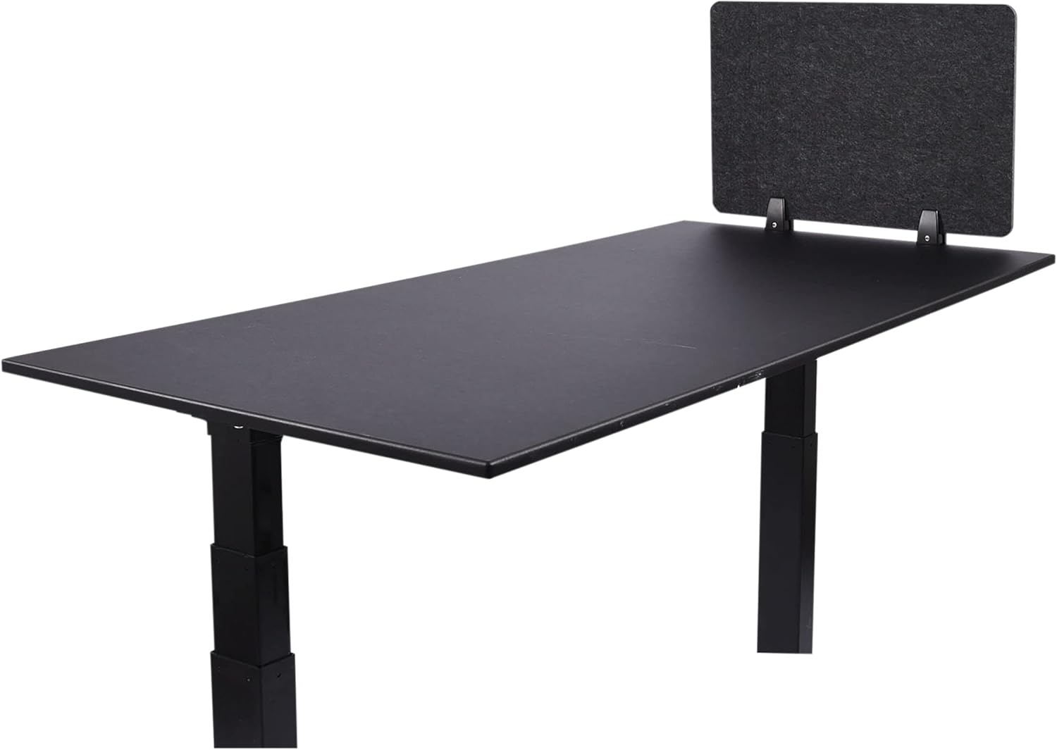 Stand Up Desk Store ReFocus Raw Clamp-On Acoustic Desk Divider Mounted Privacy Panel to Reduce Noise and Visual Distractions (Anthracite Gray, 23.6" x 16")