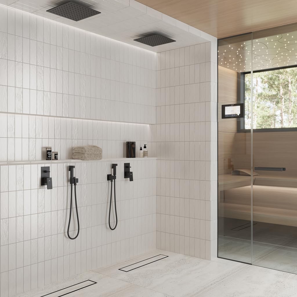 Zellige Ceramic Tile, Handmade-esq Subway Tile 38ct. 2.5x8 (5.32 sqft/case) of Backsplash for Bathroom, Kitchen Wall. White, Polished Ceramic Porcelain Floor, Backsplash Wall Decor