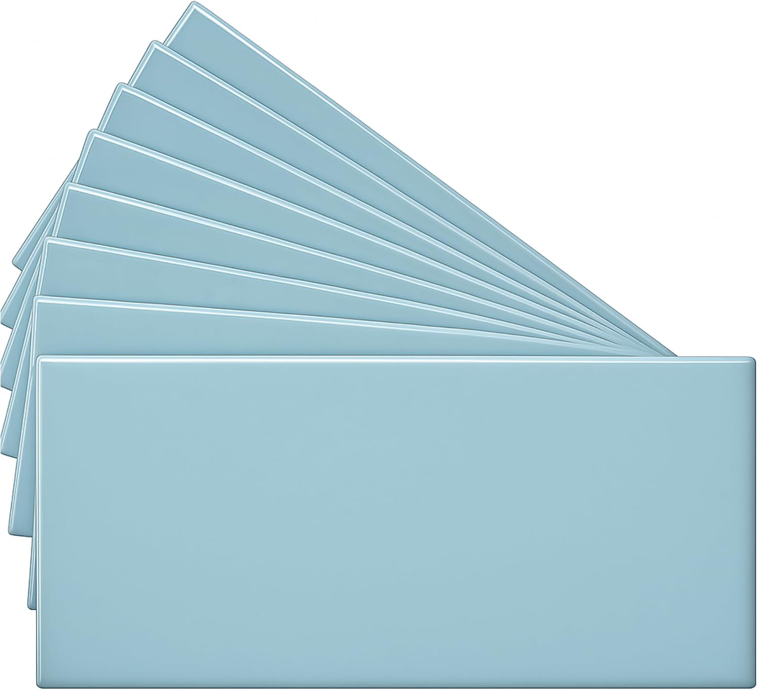 Tenedos USCT 3x6 Glossy White Ceramic Subway Tile – Box of 10 Shiny Wall Tiles for Kitchen Backsplash, Bathroom, Shower, Accent Walls – Easy to Clean & Classic