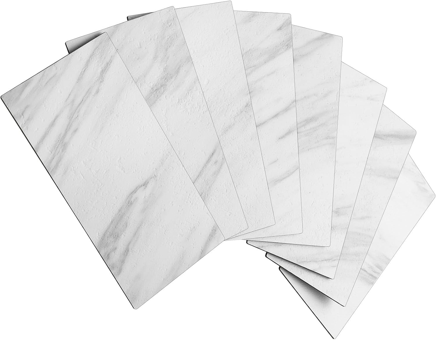 AULIGET 100-Piece Polished White Thick PVC Peel and Stick Backsplash, 3" x 6" Waterproof Subway Tile Peel and Stick Wall Tiles for Kitchen & Bathroom