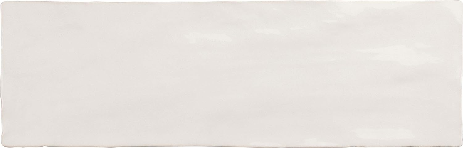 38-Pack 2.5 x 8-in. White Polished Ceramic Subway Wall Tile at 5.38 sq. ft. Per Case APLEC60, Ideal Home Improvement Ceramic for Kitchen, Bathroom, and Backsplash