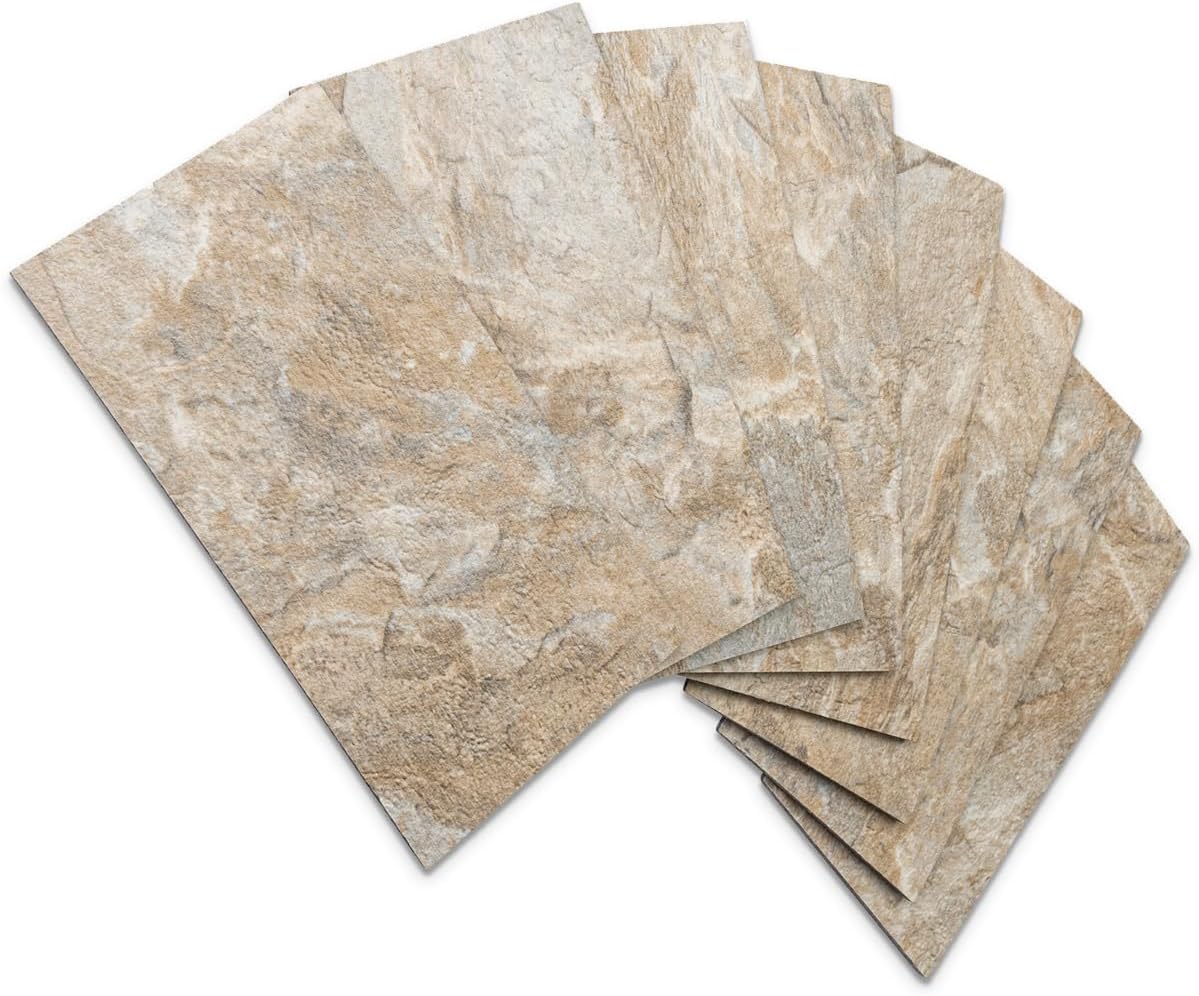 AULIGET 100-Piece Polished White Thick PVC Peel and Stick Backsplash, 3" x 6" Waterproof Subway Tile Peel and Stick Wall Tiles for Kitchen & Bathroom