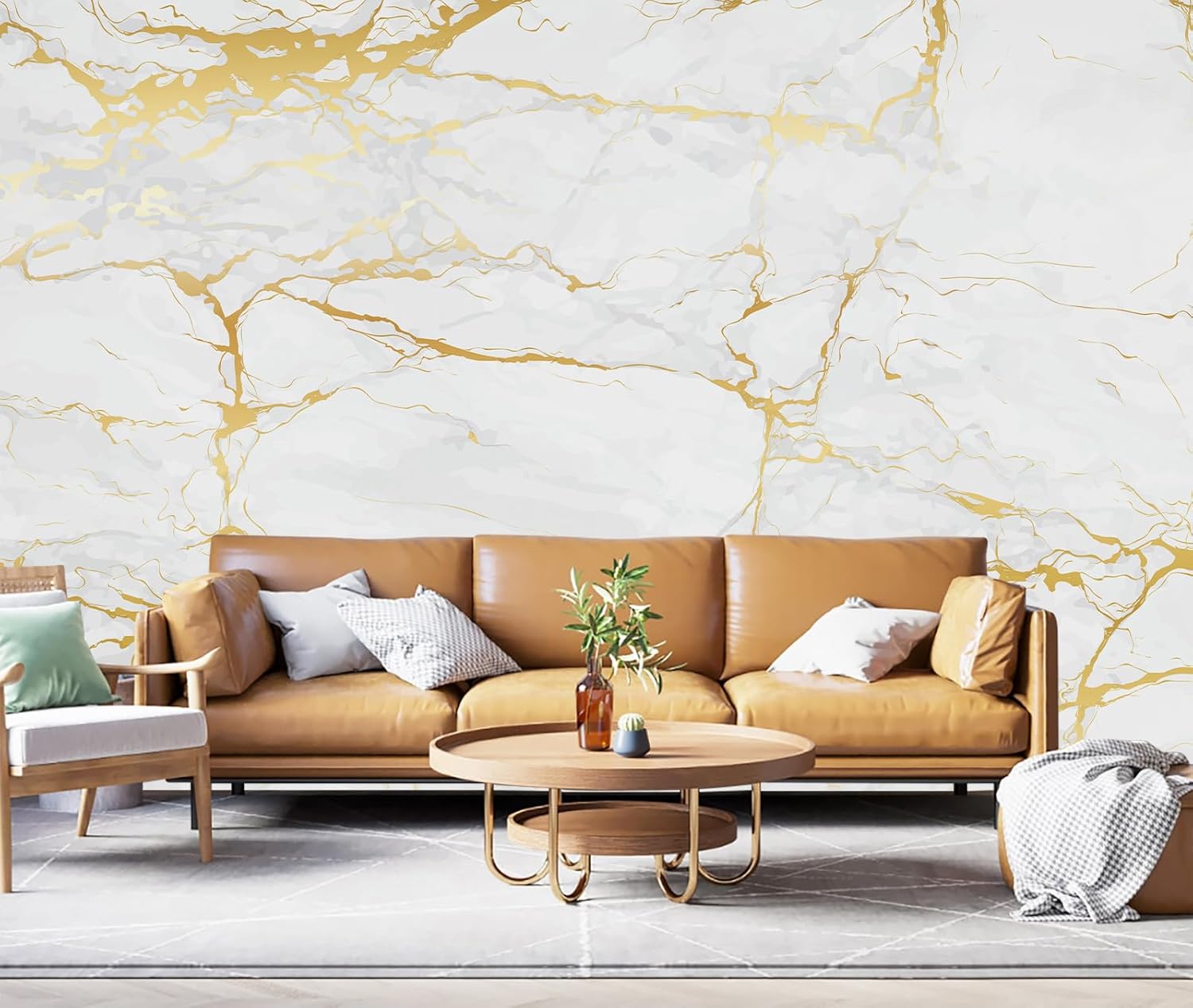 Black and Gold 3D Wallpaper Bedroom Abstract Geometric Squares Background Wall Mural for Living Room Office（Not Peel and Stick）