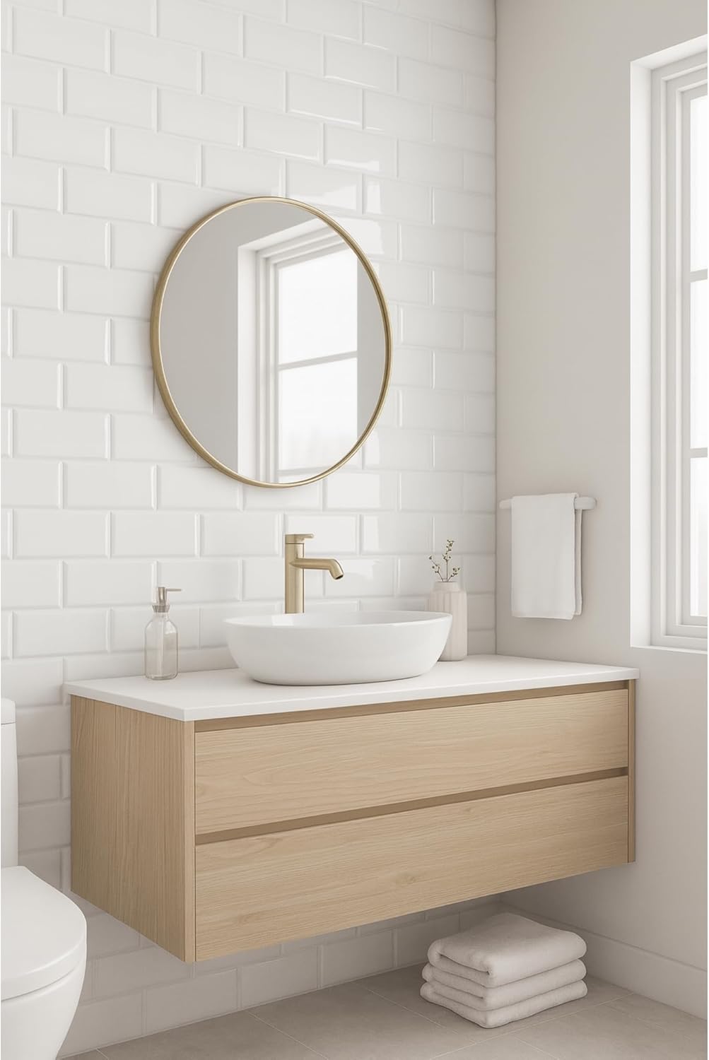 Tenedos USCT 3x6 Glossy White Ceramic Subway Tile – Box of 10 Shiny Wall Tiles for Kitchen Backsplash, Bathroom, Shower, Accent Walls – Easy to Clean & Classic