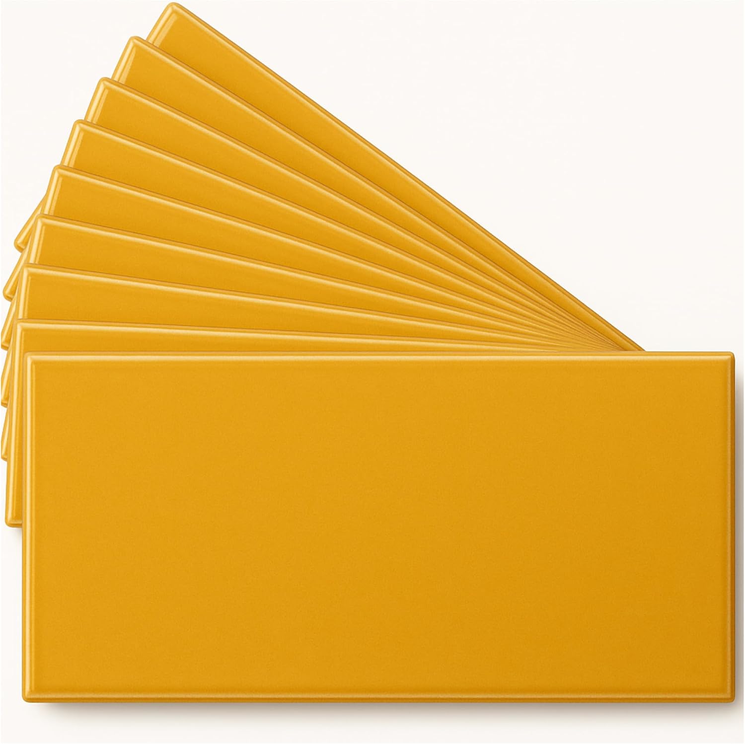 Tenedos USCT 3x6 Glossy White Ceramic Subway Tile – Box of 10 Shiny Wall Tiles for Kitchen Backsplash, Bathroom, Shower, Accent Walls – Easy to Clean & Classic