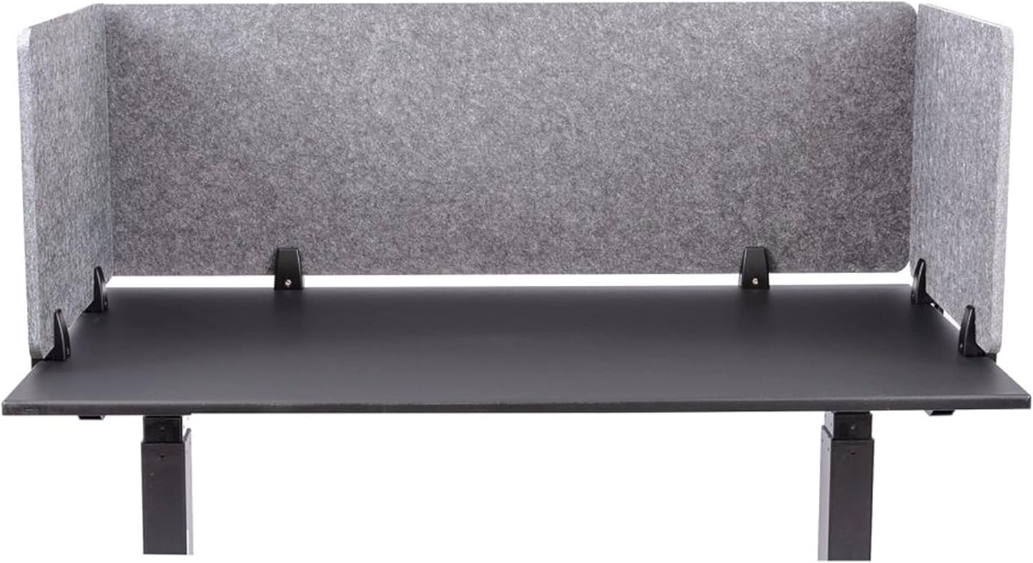 Stand Up Desk Store ReFocus Raw Clamp-On Acoustic Desk Divider Mounted Privacy Panel to Reduce Noise and Visual Distractions (Castle Gray, 47.25" x 16")