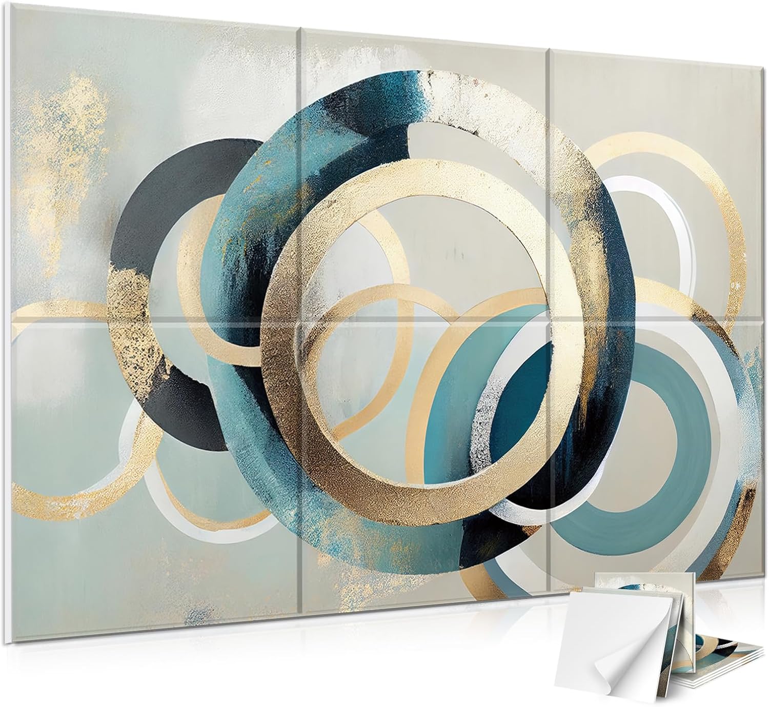 JBER Acoustical Wall Panels, 72×48 Inches Art Acoustic Panels, Decorative Acoustic Panels, Sound Absorbing Wall Art, Acoustic Wall Panels for Studio,Home & Living Room(Lake of the Sky)