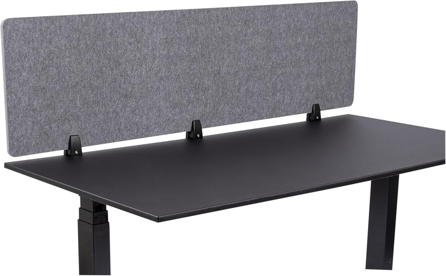Stand Up Desk Store ReFocus Raw Clamp-On Acoustic Desk Divider Mounted Privacy Panel to Reduce Noise and Visual Distractions (Anthracite Gray, 23.6" x 16")
