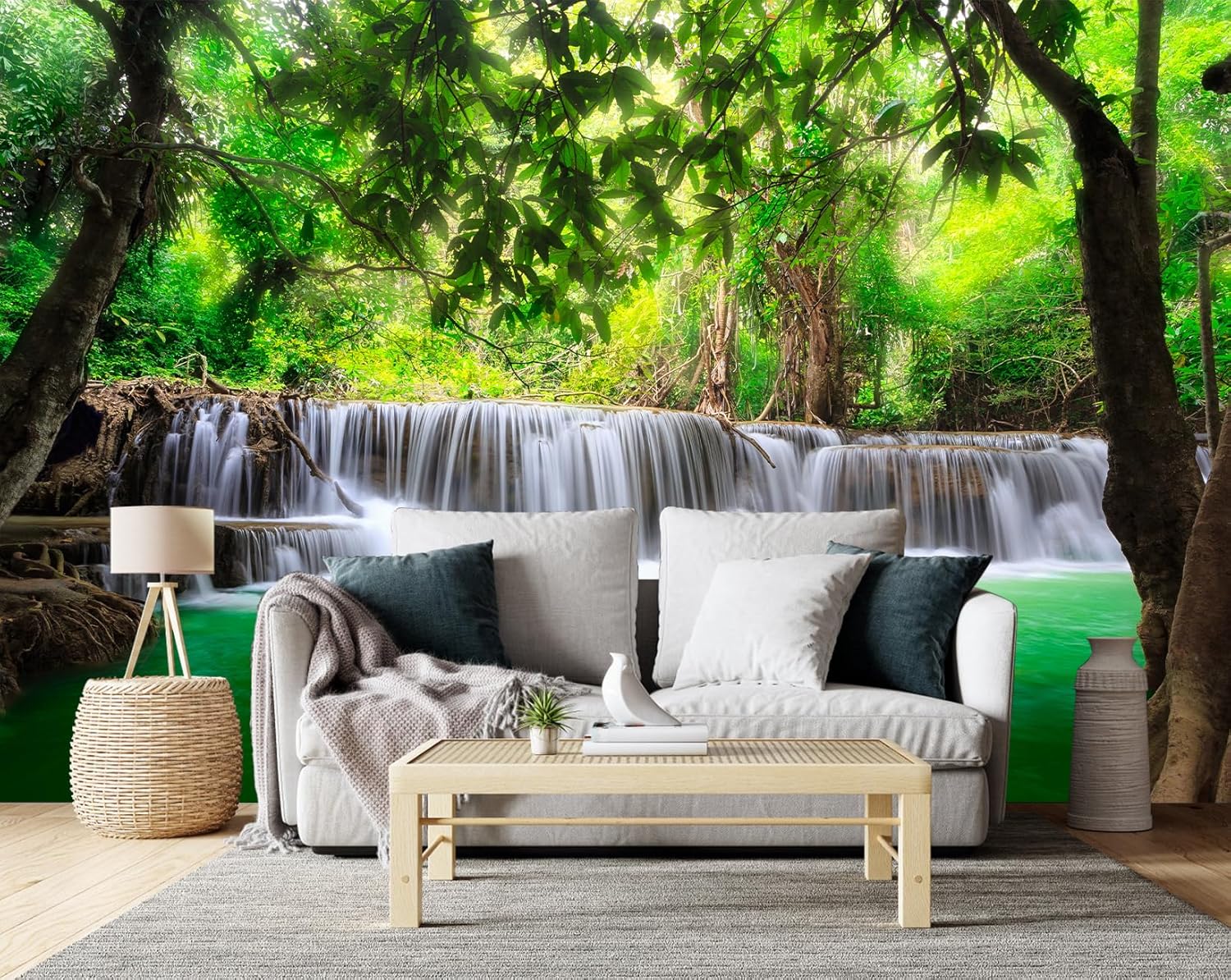 3D Relief Floral Wall Mural Wallpaper for Living Room Bedroom (Not Peel n' Stick)