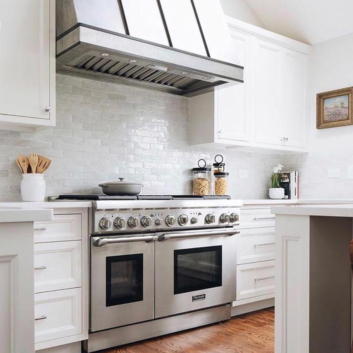 38-Pack 2.5 x 8-in. White Polished Ceramic Subway Wall Tile at 5.38 sq. ft. Per Case APLEC60, Ideal Home Improvement Ceramic for Kitchen, Bathroom, and Backsplash