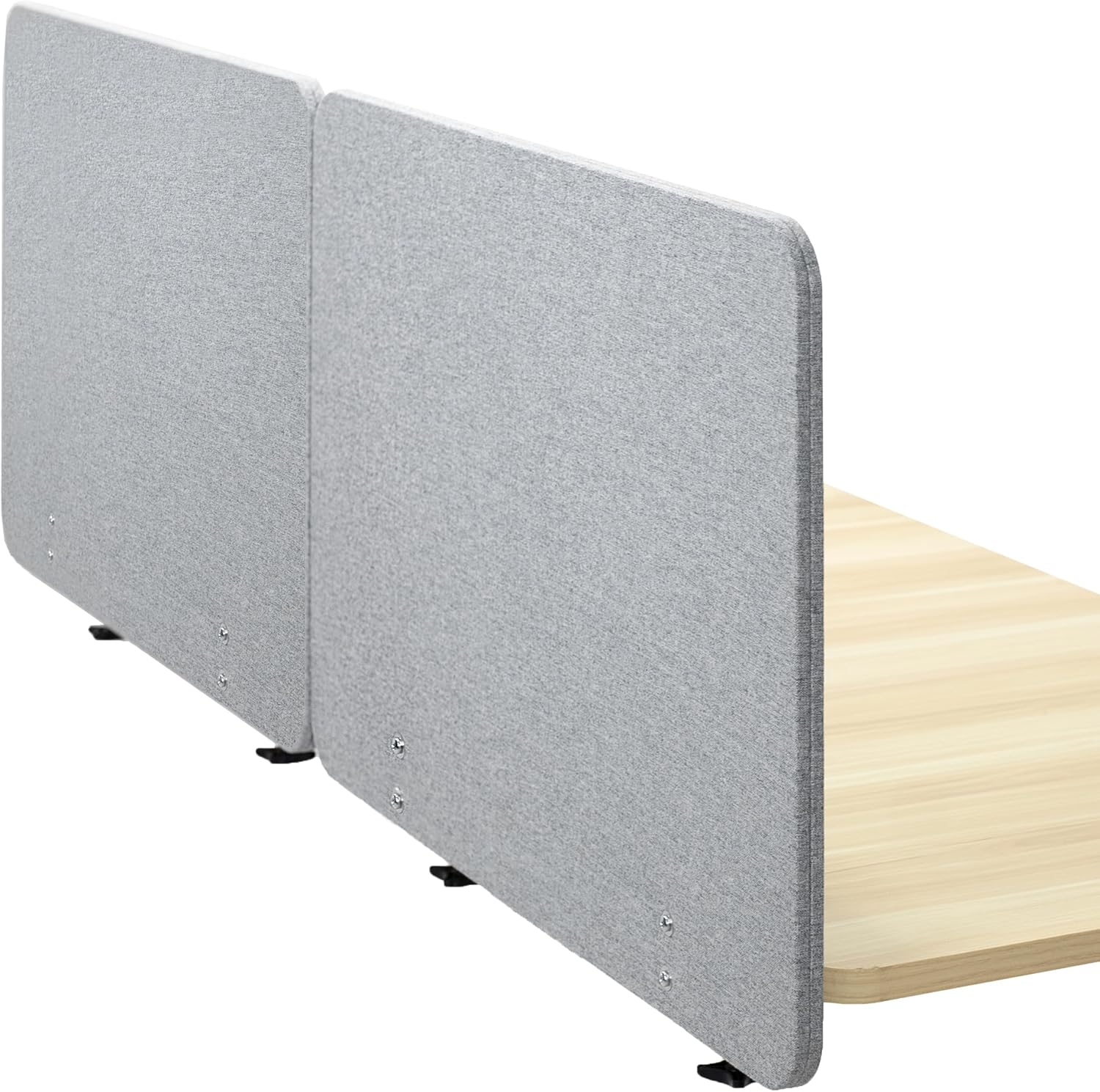 VIVO Clamp-on/Screw-on 60 x 24 inch Privacy Panel, Sound Absorbing Cubicle Desk Divider, Acoustic Partition, Gray, PP-1-V060G