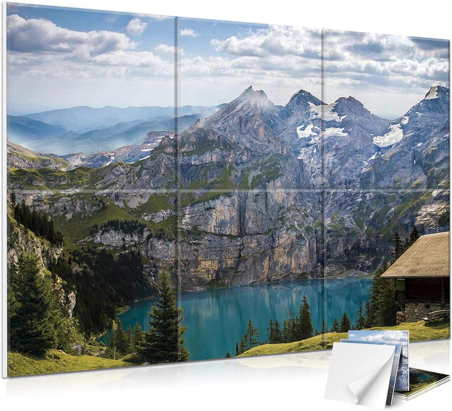 JBER Acoustical Wall Panels, 72×48 Inches Art Acoustic Panels, Decorative Acoustic Panels, Sound Absorbing Wall Art, Acoustic Wall Panels for Studio,Home & Living Room(Lake of the Sky)