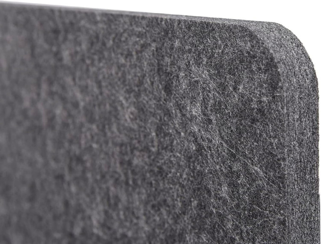 Stand Up Desk Store ReFocus Raw Clamp-On Acoustic Desk Divider Mounted Privacy Panel to Reduce Noise and Visual Distractions (Anthracite Gray, 23.6" x 16")