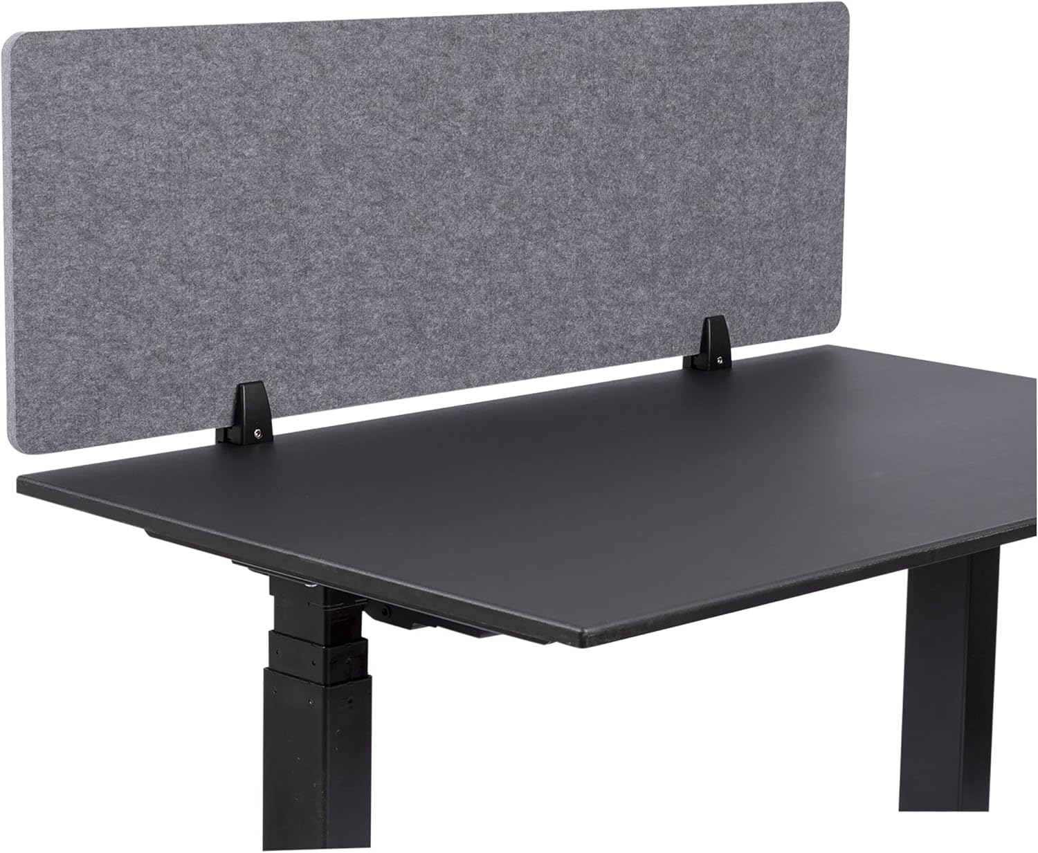 Stand Up Desk Store ReFocus Raw Clamp-On Acoustic Desk Divider Mounted Privacy Panel to Reduce Noise and Visual Distractions (Anthracite Gray, 23.6" x 16")