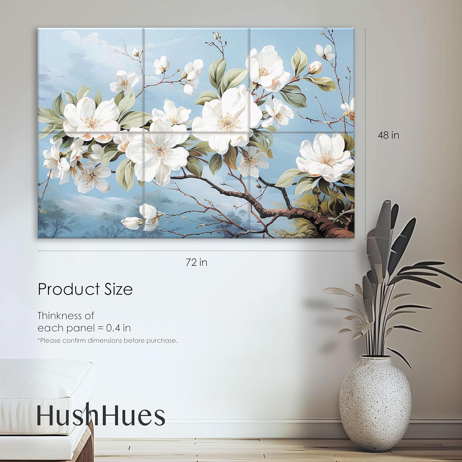 6-Pack Art Acoustic Panels 72x48 Inches Large Decorative Acoustic Panels, Sound Absorbing Wall Art for Home, Office, and Studio Noise Reduction