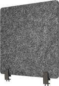 Stand Up Desk Store ReFocus Raw Clamp-On Acoustic Desk Divider Mounted Privacy Panel to Reduce Noise and Visual Distractions (Anthracite Gray, 23.6" x 16")