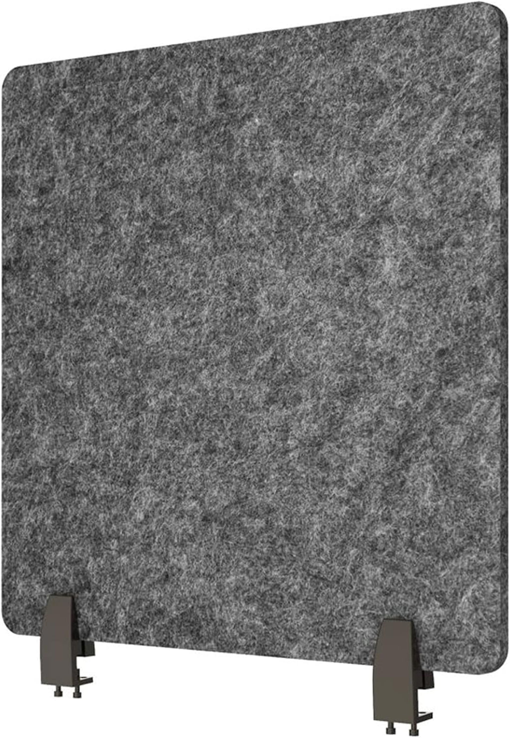 Stand Up Desk Store ReFocus Raw Clamp-On Acoustic Desk Divider Mounted Privacy Panel to Reduce Noise and Visual Distractions (Anthracite Gray, 47.25" x 16")