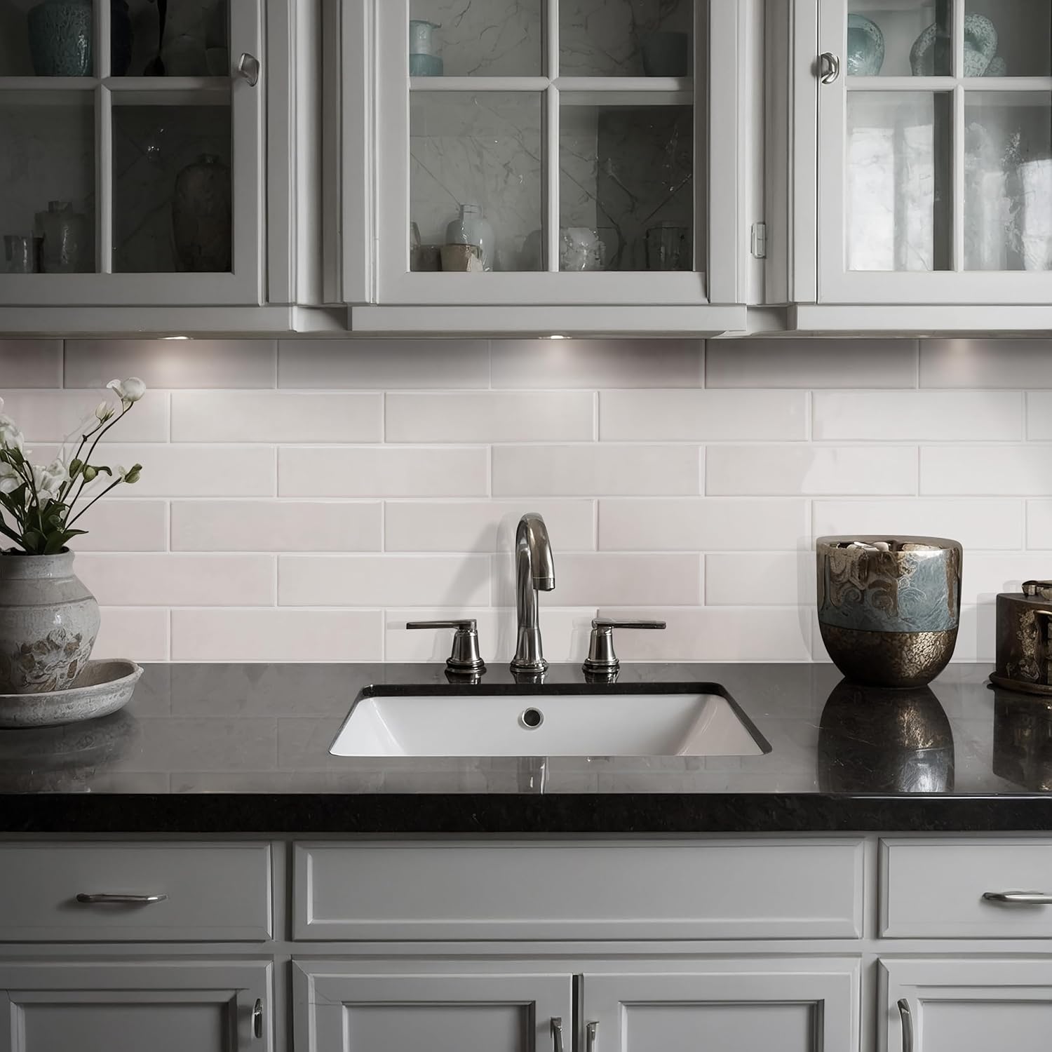 MSI Renzo Dove 3x12 in. Glossy Ceramic Subway Wall Tile – Bathroom, Kitchen Backsplash, Accent Wall, Shower Walls