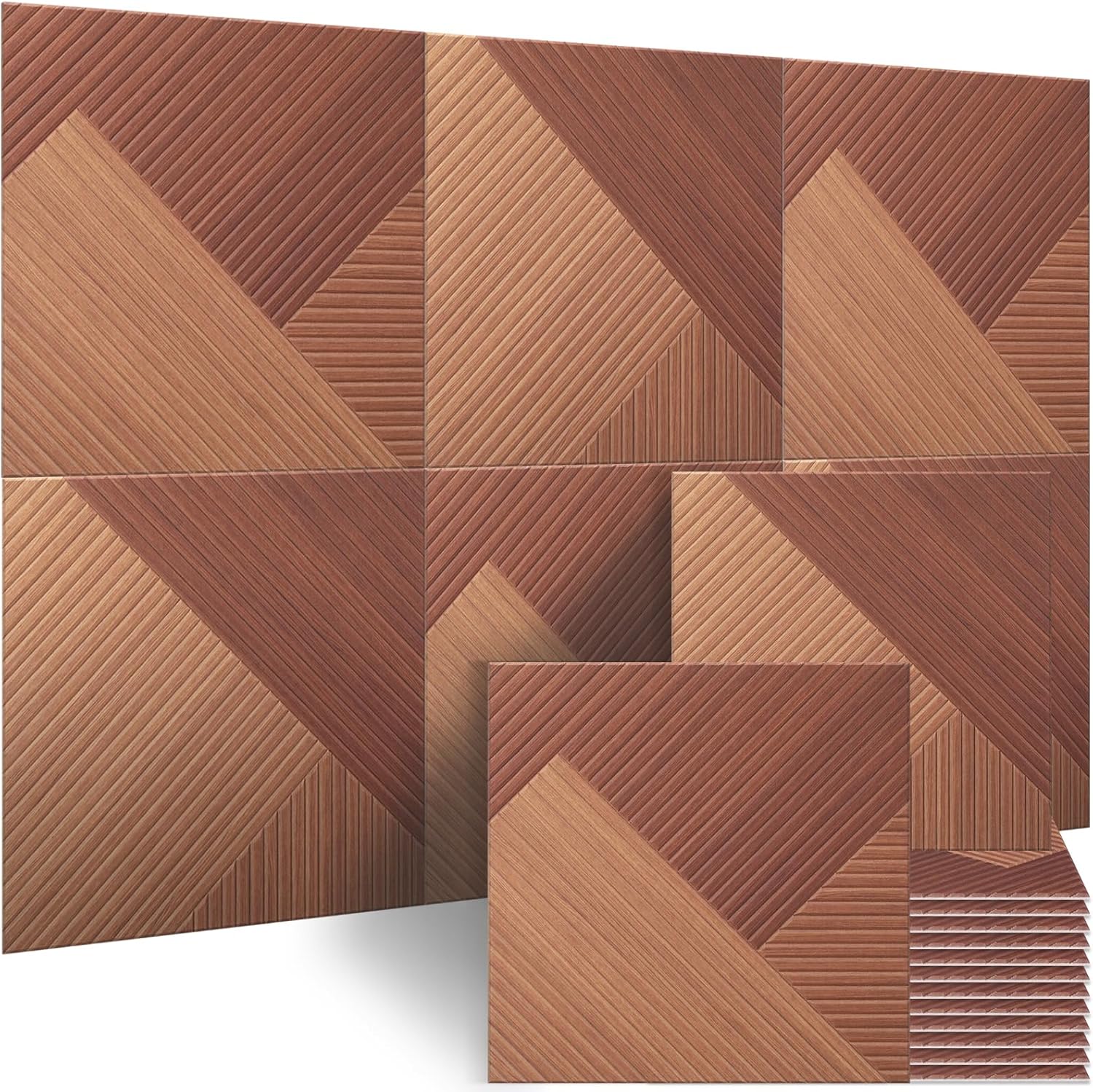 BUBOS 6 Pack Self-Adhesive Acoustic Wall Panels,70.8" x 47.2" Sound Panels Noise Reducing for Wall,Decorative Acoustic Panel Sound Absorbing,Sound Proofing Panel for Studio, Home,Office(Foggy Forest)