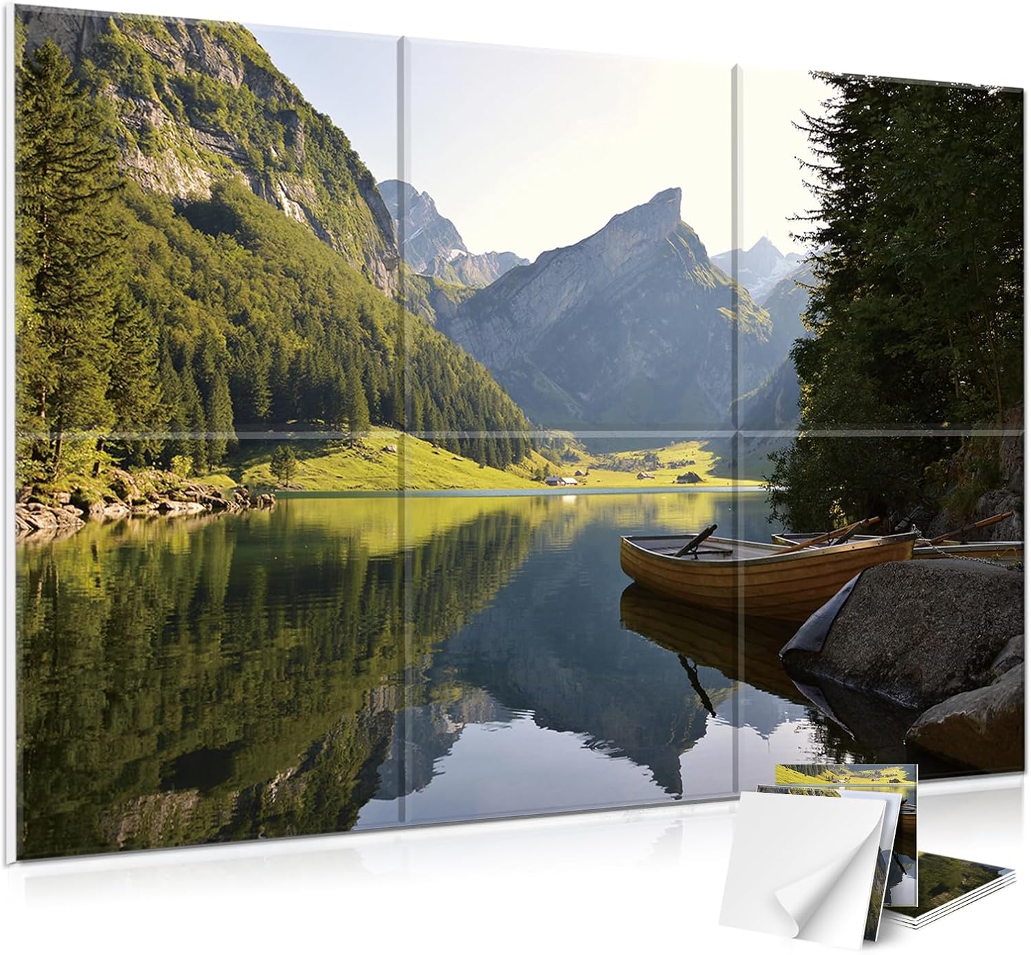 JBER Acoustical Wall Panels, 72×48 Inches Art Acoustic Panels, Decorative Acoustic Panels, Sound Absorbing Wall Art, Acoustic Wall Panels for Studio,Home & Living Room(Lake of the Sky)