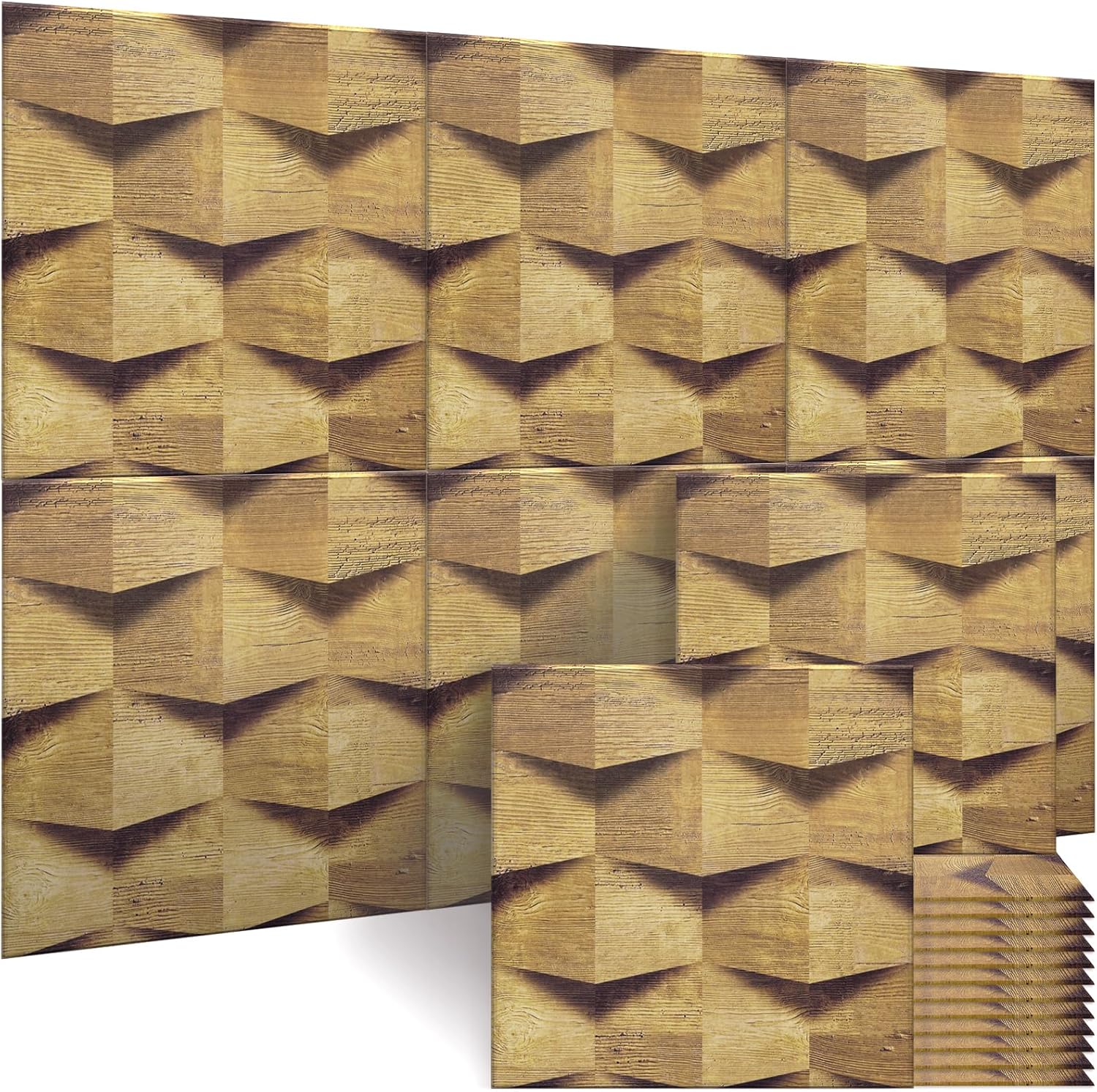 BUBOS 6 Pack Self-Adhesive Acoustic Wall Panels,70.8" x 47.2" Sound Panels Noise Reducing for Wall,Decorative Acoustic Panel Sound Absorbing,Sound Proofing Panel for Studio, Home,Office(Foggy Forest)