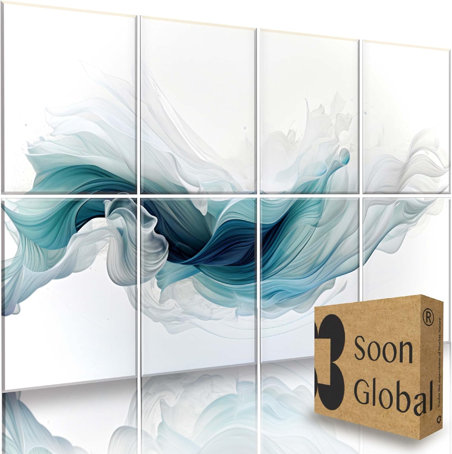 Acoustical Wall Panels, 48 X 32 Inches Art Acoustic Panels, Decorative Acoustic Panels, Acoustic Wall Panels, Sound Absorbing Wall Art, Oceanic Gleam