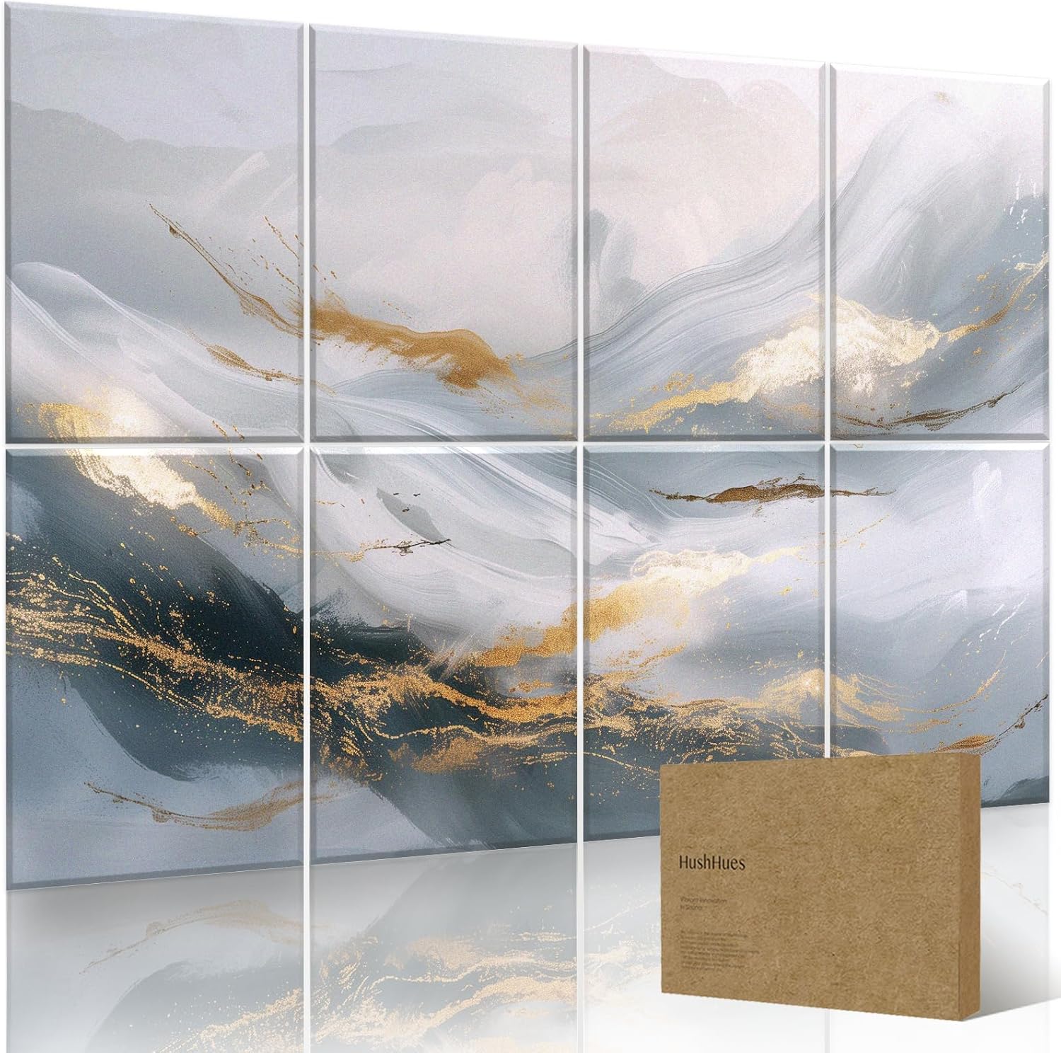 6-Pack Art Acoustic Panels 72x48 Inches Large Decorative Acoustic Panels, Sound Absorbing Wall Art for Home, Office, and Studio Noise Reduction