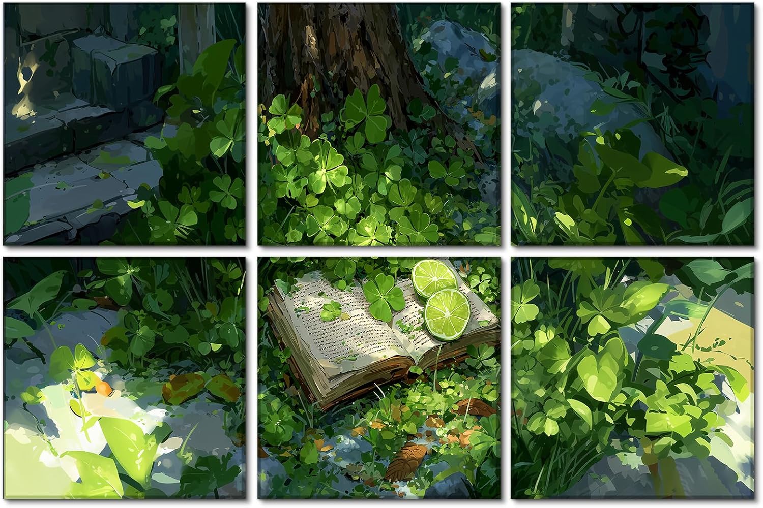 BUBOS 6 Pack Self-Adhesive Acoustic Wall Panels,70.8" x 47.2" Sound Panels Noise Reducing for Wall,Decorative Acoustic Panel Sound Absorbing,Sound Proofing Panel for Studio, Home,Office(Foggy Forest)