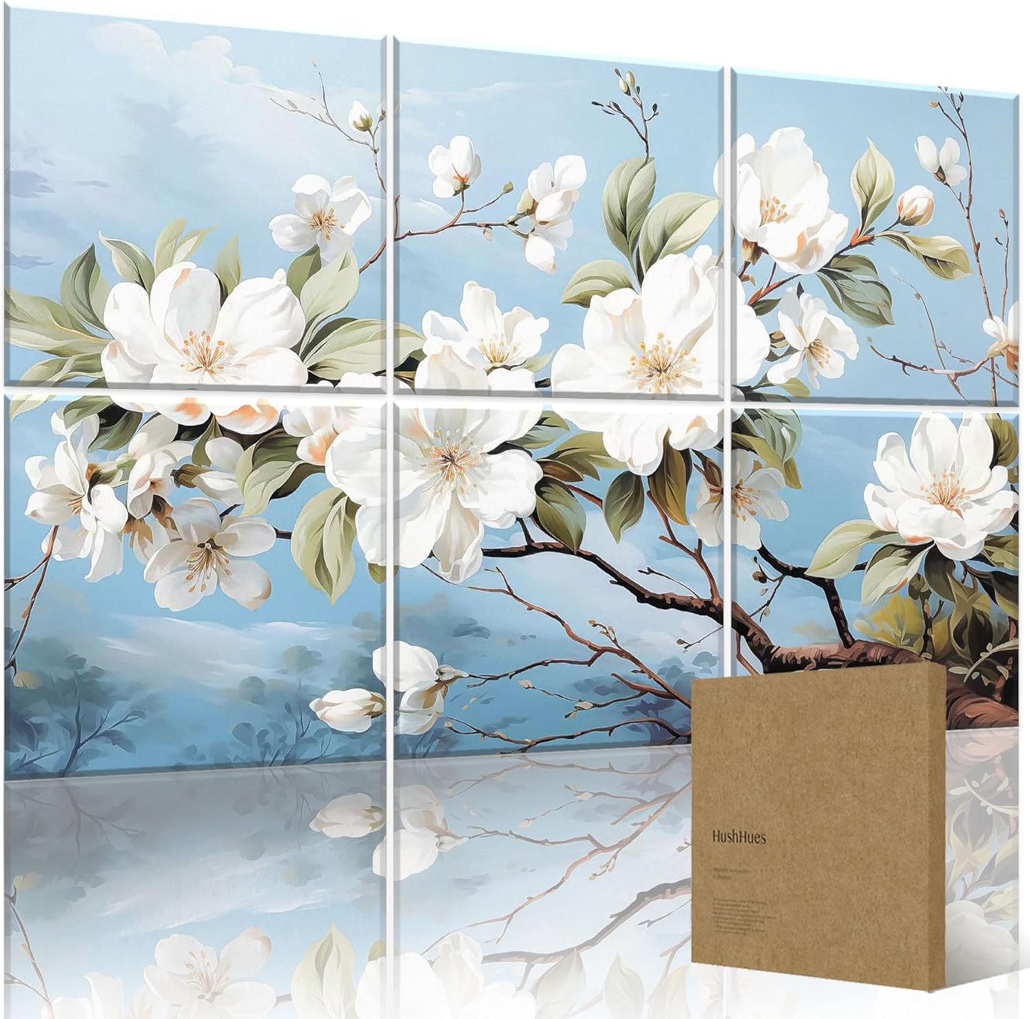 6-Pack Art Acoustic Panels 72x48 Inches Large Decorative Acoustic Panels, Sound Absorbing Wall Art for Home, Office, and Studio Noise Reduction