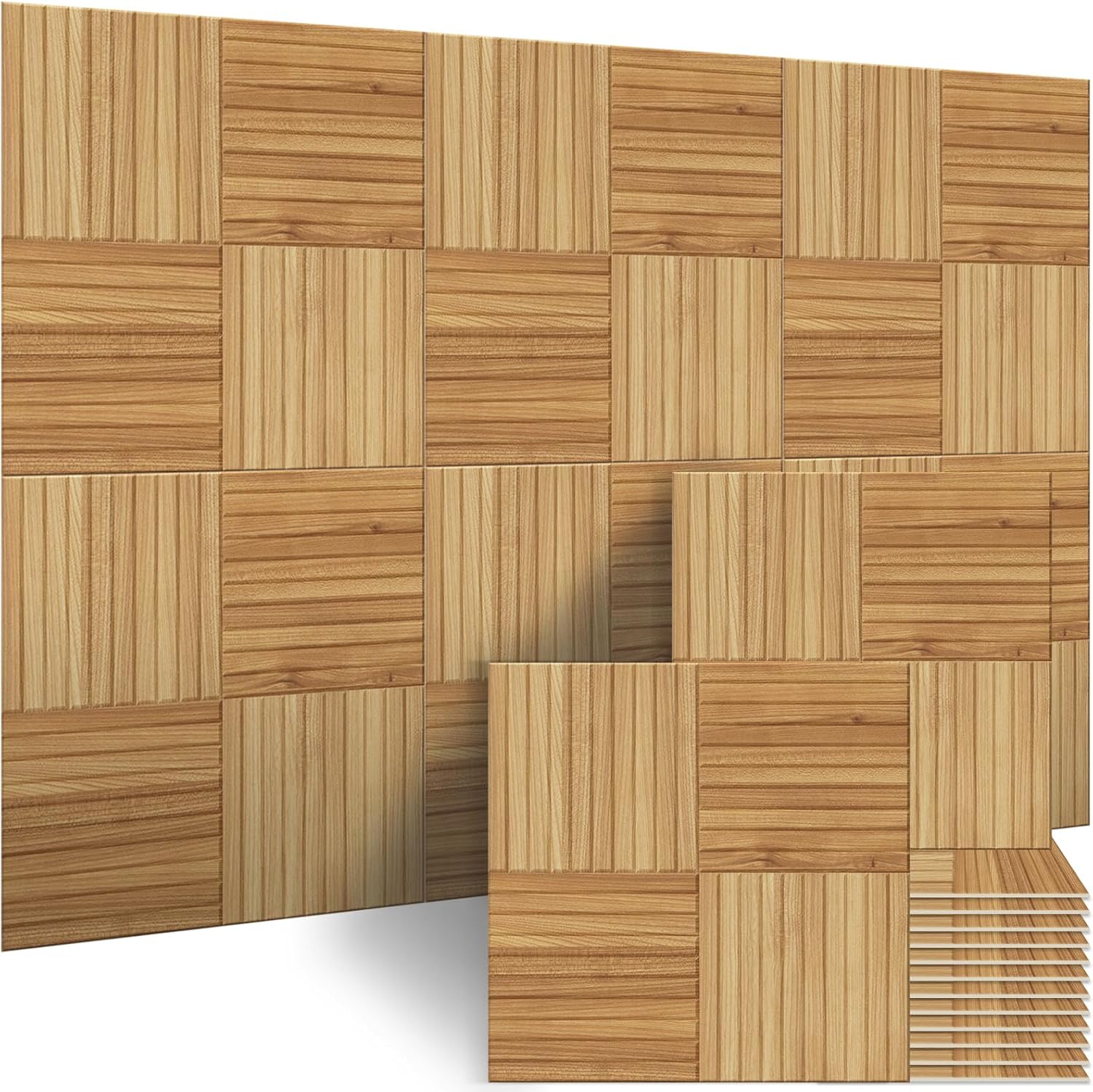 BUBOS 6 Pack Self-Adhesive Acoustic Wall Panels,70.8" x 47.2" Sound Panels Noise Reducing for Wall,Decorative Acoustic Panel Sound Absorbing,Sound Proofing Panel for Studio, Home,Office(Foggy Forest)