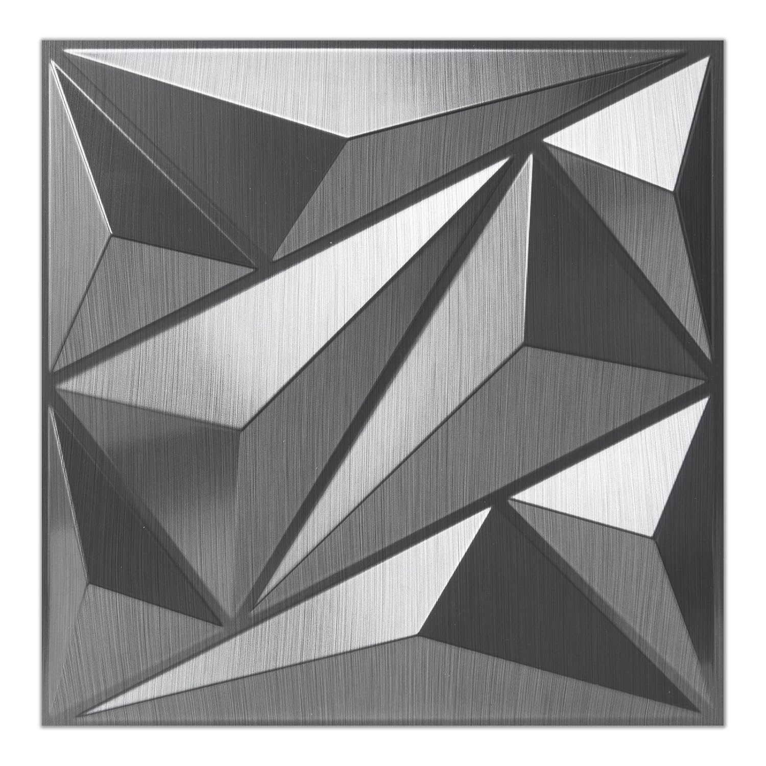 Art3dwallpanels 33 Pack 3D Wall Panel Diamond for Interior Wall Décor, PVC Flower Textured Wall Panels for Living Room Lobby Bedroom Hotel Office, Black, 12''x12'' Cover 32.Sq.Ft.