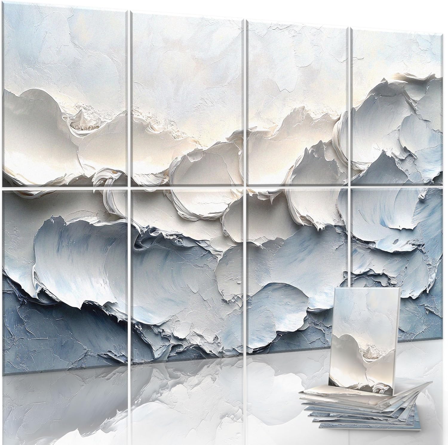 8-Pack Art Acoustic Wall Panels 48x32 Inches Acoustic Treatment Panels- Decorative Soundproof Wall Panels for Studios, Offices, Home, Included Nano Glue Stickers