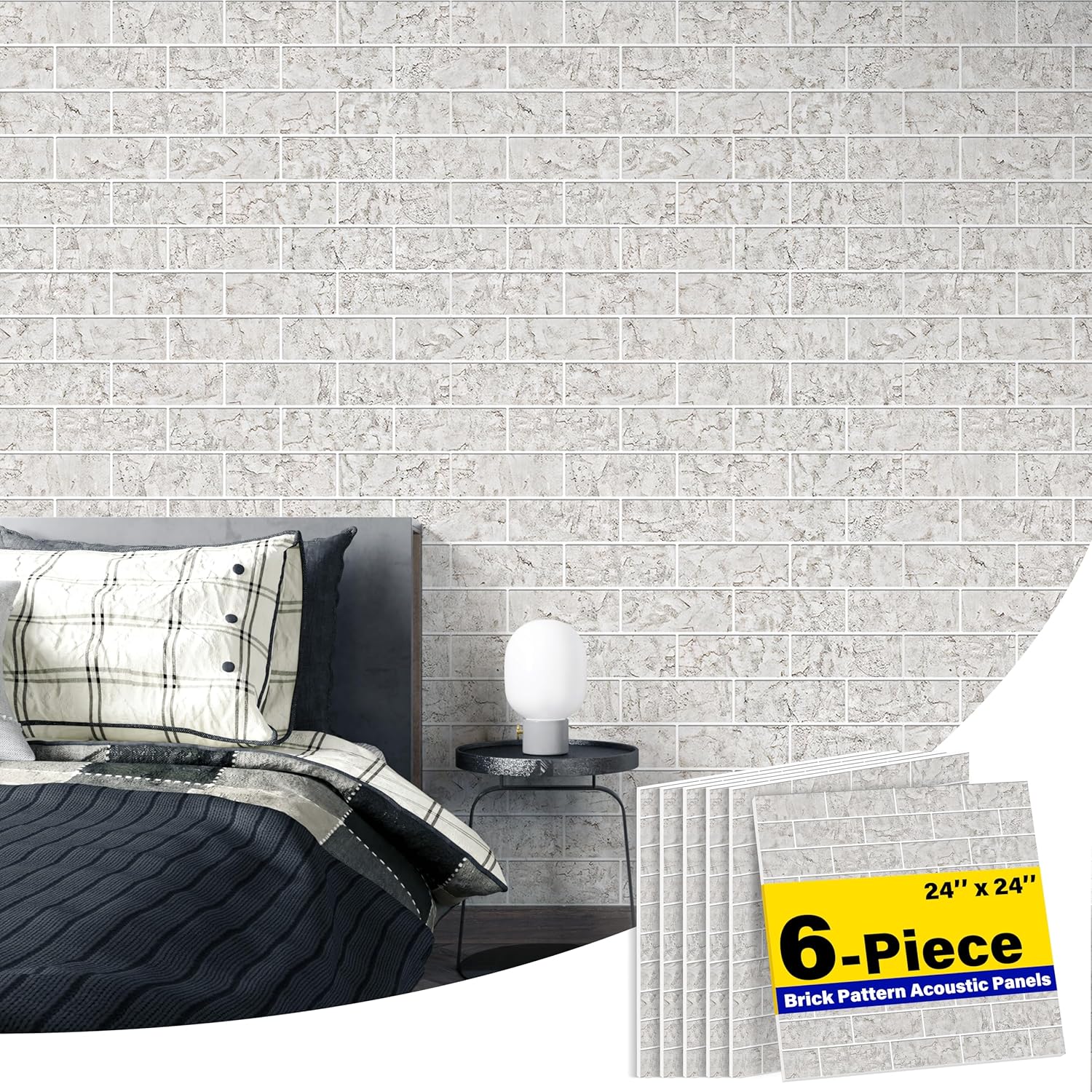 6-Pack Art Acoustic Panels 72x48 Inches Large Decorative Acoustic Panels, Sound Absorbing Wall Art for Home, Office, and Studio Noise Reduction