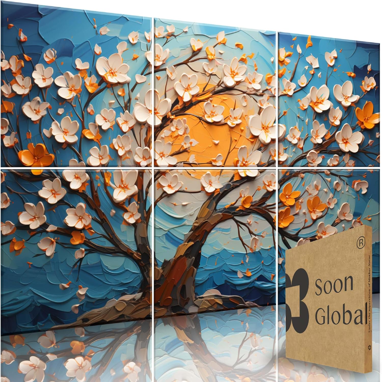 Acoustical Wall Panels, 48 X 32 Inches Art Acoustic Panels, Decorative Acoustic Panels, Acoustic Wall Panels, Sound Absorbing Wall Art, Oceanic Gleam